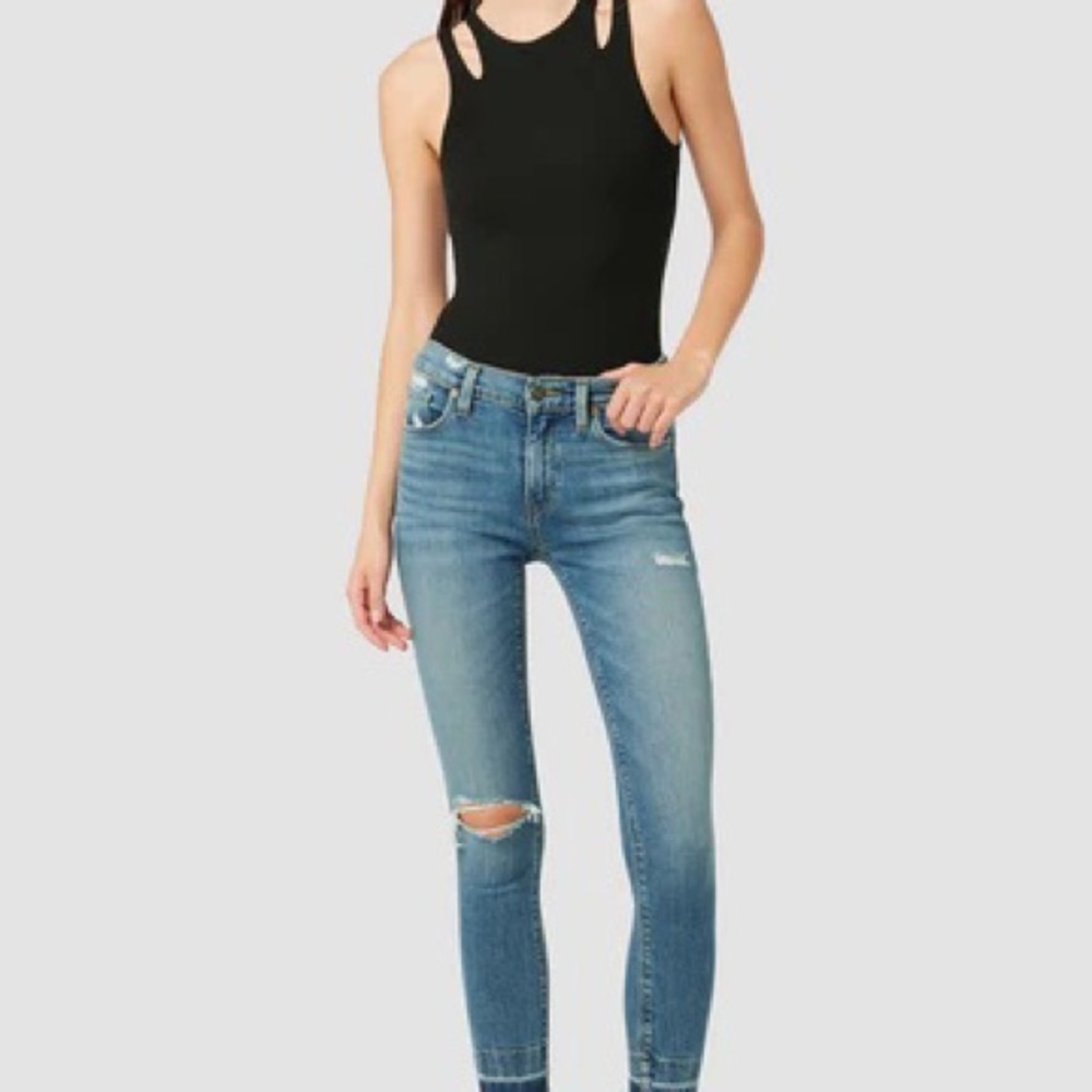 HUDSON MID-RISE SKINNY ANKLE JEANS